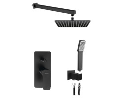 SPY podomítkový sprchový set s pákovou baterií, 2 výstupy, černá