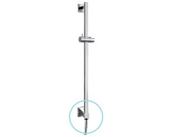 NANCY posuvný držák sprchy, vývod vody, 600 mm, chrom