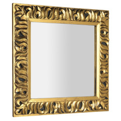 ZEEGRAS zrcadlo v rámu, 90x90cm, zlatá