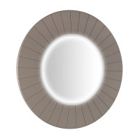 LUMIRO STRIP kulaté zrcadlo s LED osvětlením v rámu ø 75cm, agila