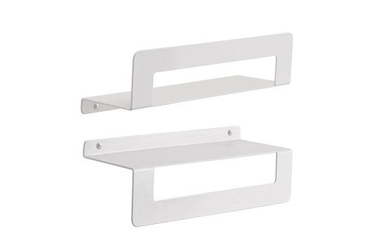 CLEO polička s držákem ručníků 300mm, bílá mat