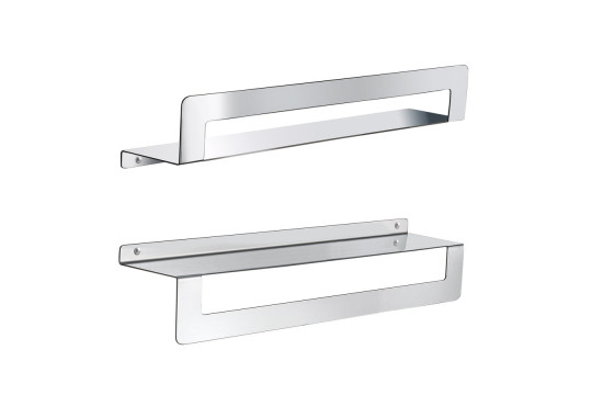 CLEO polička s držákem ručníků 500mm, nerez lesk