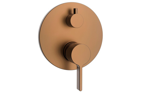 ICONIC podomítková sprchová baterie, 2 výstupy, měď mat