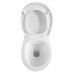 ABSOLUTE závěsné WC Rimless s podomítkovou nádržkou a tlačítkem Schwab, bílá
