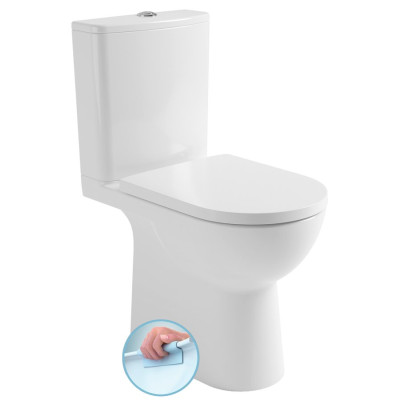 TALAMO WC kombi, Rimless, spodní/zadní odpad, bílá
