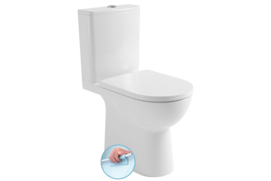 TALAMO WC kombi, Rimless, spodní/zadní odpad, bílá