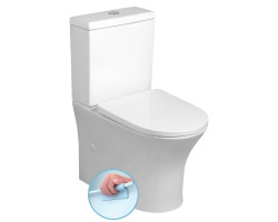 LEON RIMLESS WC kombi mísa s nádržkou, spodní/zadní odpad, bílá