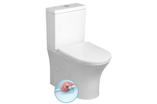 LEON RIMLESS WC kombi mísa s nádržkou, spodní/zadní odpad, bílá