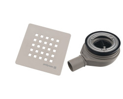 TRENECA vaničkový sifon, průměr otvoru 90mm, DN40, krytka béžová mat