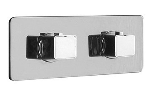 NOTOS podomítková sprchová termostatická baterie, 2 výstupy, chrom (NA79L163)