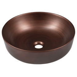 PRIORI keramické umyvadlo na desku, Ø 41,5cm, měď