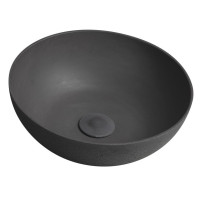 FORMIGO betonové umyvadlo na desku, Ø 39cm, antracit