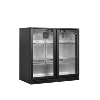 Minibar prosklené křídlové dveře, černá TEFCOLD BA21H