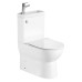 JALTA HYGIE WC kombi s umývátkem, Rimless, spodní/zadní odpad, bílá