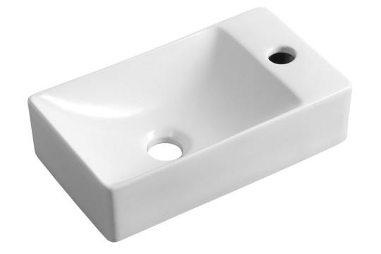MARGITHA keramické umývátko 38x22cm, otvor pro baterii vpravo, bílá