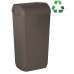 ECOLORED odpadkový koš nástěnný s víkem 23l, ABS, Soft Touch, hnědá