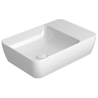 MODO keramické umyvadlo na desku 50x35cm, bez otvoru, bílá ExtraGlaze
