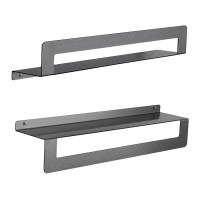 CLEO polička s držákem ručníků 500mm, gun metal