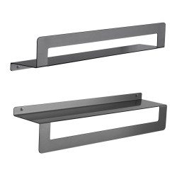 CLEO polička s držákem ručníků 500mm, gun metal