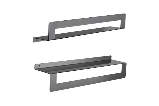 CLEO polička s držákem ručníků 500mm, gun metal