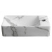 MARGITHA keramické umývátko 38x22cm, otvor pro baterii vpravo, carrara