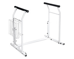 Opěrná mobilní madla k WC, bílá