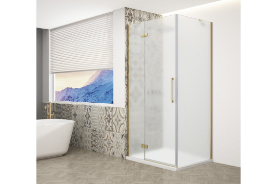 TRINITY GOLD MATT čtvercový sprchový kout 900x900mm, matné sklo, levé