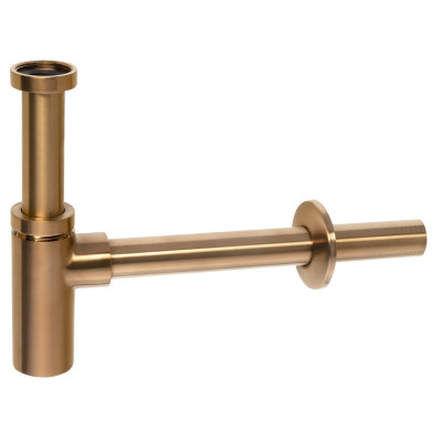 Umyvadlový sifon 5/4", odpad 32mm, kulatý, měď mat