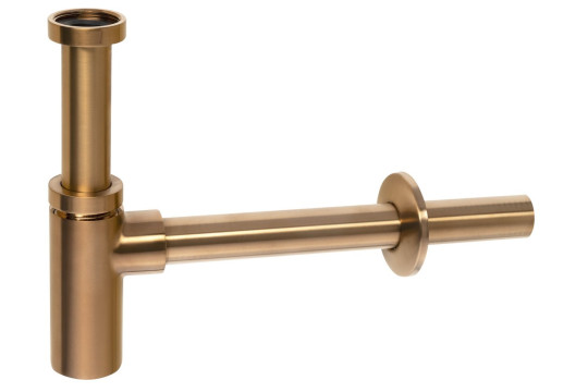 Umyvadlový sifon 5/4", odpad 32mm, kulatý, měď mat