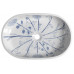 PRIORI keramické umyvadlo, 60x13,5x40 cm, bílá s modrým vzorem