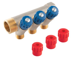 Sanitární rozdělovač 1" x 1/2", 2-cestný