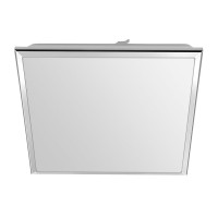 SILVER stropní LED svítidlo 28x28cm, 10W, 230V, 3000K/4000K/6500K, IP44, chrom