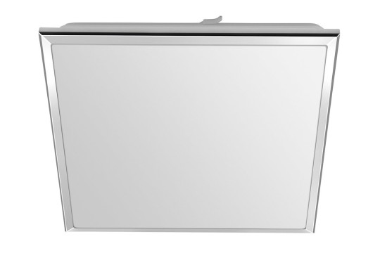 SILVER stropní LED svítidlo 28x28cm, 10W, 230V, 3000K/4000K/6500K, IP44, chrom