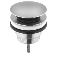 MINIMAL umyvadlová výpust 5/4“, univerzální, velká krytka, nerez mat