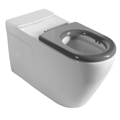 MEDIC WC kombi, zvýšený sedák, Rimless, 37x80 cm, spodní/zadní odpad, bílá