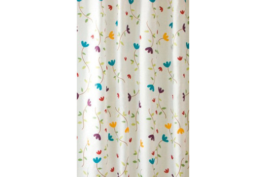 Sprchový závěs 180x200cm, polyester, květovaný