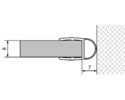 VITRA LINE těsnění mezi sklo a stěnu, 2000mm, na sklo 8mm