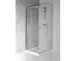 AGGA čtvercová sprchová zástěna 800x800mm, čiré sklo