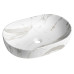 CALEO keramické umyvadlo na desku, 60x42cm, bianco carrara