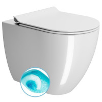 PURA WC mísa stojící, Swirlflush, 36x55cm, spodní/zadní odpad, bílá ExtraGlaze