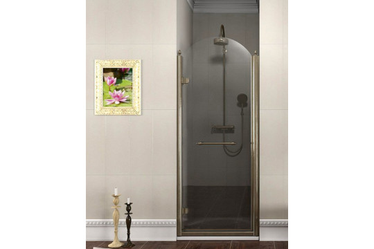 ANTIQUE sprchové dveře otočné, 800mm, levé, ČIRÉ sklo, bronz