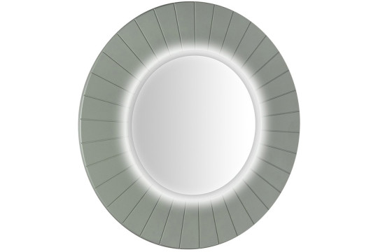 LUMIRO STRIP kulaté zrcadlo s LED osvětlením v rámu ø 90cm, verde