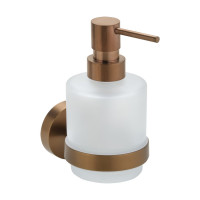 X-ROUND COPPER dávkovač mýdla 200ml, mléčné sklo, měď mat