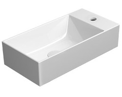 KUBE X keramické umyvadlo na desku 50x25 cm, bílá ExtraGlaze