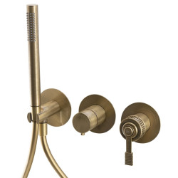 VERSI podomítková sprchová/vanová baterie s ruční sprchou, 2 výstupy, bronz