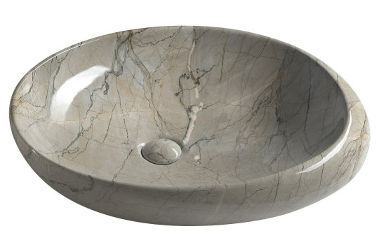 DALMA keramické umyvadlo 68x44x16,5 cm, grigio