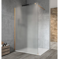 VARIO GOLD MATT jednodílná sprchová zástěna k instalaci ke stěně, matné sklo, 1000 mm