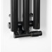 PILON otopné těleso 196x1800mm, se třemi háčky pro ručník, černá mat