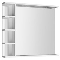 KORIN zrcadlo s LED osvětlením a policemi 80x70x12cm