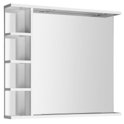 KORIN zrcadlo s LED osvětlením a policemi 80x70x12cm